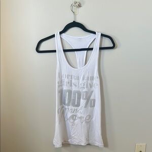 Lorna Jane White Graphic Tank Top